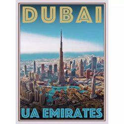 affiche dubai vintage