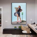 affiche femme vintage