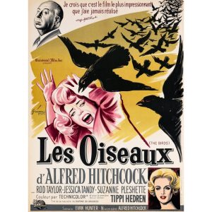 Affiche Film Les Oiseaux Hitchcock