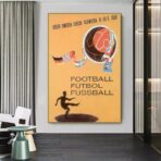 affiche football vintage