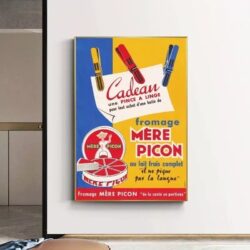 affiche fromage vintage