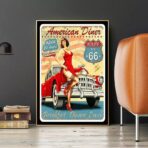 affiche garage vintage