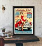 affiche garage vintage