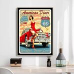 affiche garage vintage