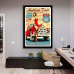 affiche garage vintage