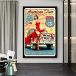 affiche garage vintage