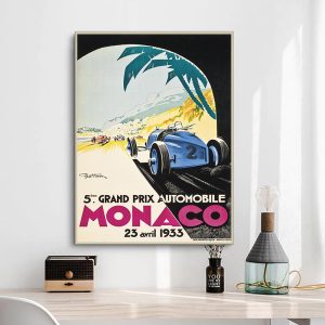 affiche grand prix monaco 1933