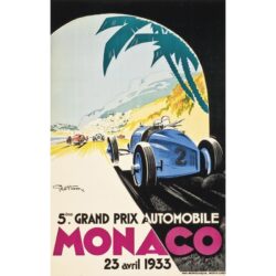 poster grand prix monaco 1933
