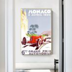 affiche grand prix monaco vintage
