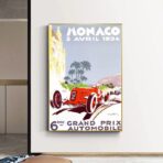 affiche grand prix monaco vintage
