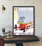affiche grand prix monaco vintage