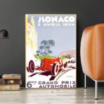 affiche grand prix monaco vintage