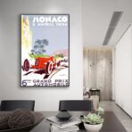 affiche grand prix monaco vintage