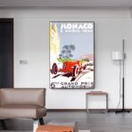 affiche grand prix monaco vintage