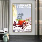 affiche grand prix monaco vintage