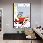 affiche grand prix monaco vintage
