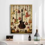 affiche guitare vintage