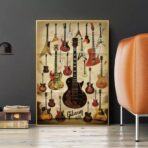 affiche guitare vintage