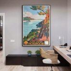 affiche hossegor vintage