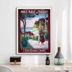 affiche le touquet vintage