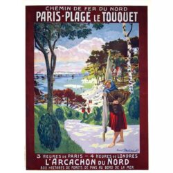 poster le touquet vintage