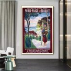 affiche le touquet vintage