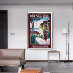 affiche le touquet vintage
