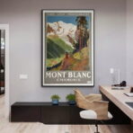 affiche mont blanc vintage