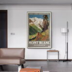 affiche mont blanc vintage