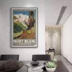affiche mont blanc vintage