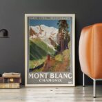 affiche mont blanc vintage