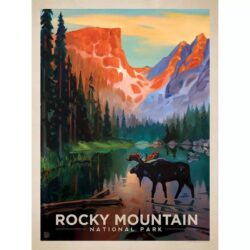 vintage mountain poster