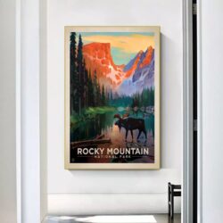 affiche montagne vintage