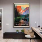 affiche montagne vintage