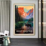 affiche montagne vintage