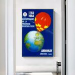 affiche montgolfière vintage