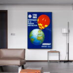 affiche montgolfière vintage