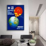 affiche montgolfière vintage