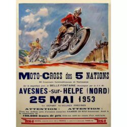 affiche motocross vintage