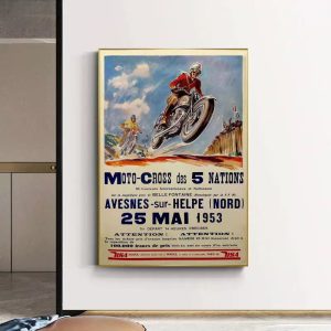 affiche motocross vintage