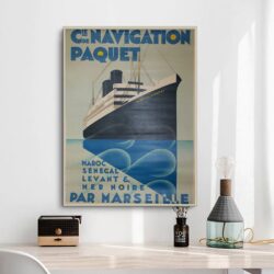 affiche paquebot vintage