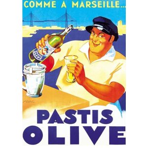 affiche pastis olive