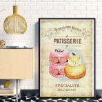 affiche patisserie vintage