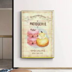affiche patisserie vintage