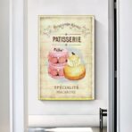 affiche patisserie vintage