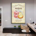 affiche patisserie vintage
