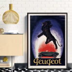 affiche peugeot vintage