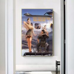 affiche pin up aviation