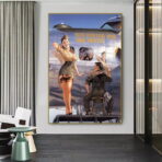 affiche pin up aviation