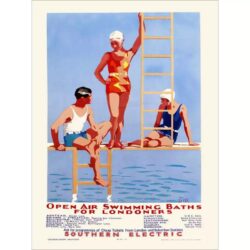 vintage swimming pool poster